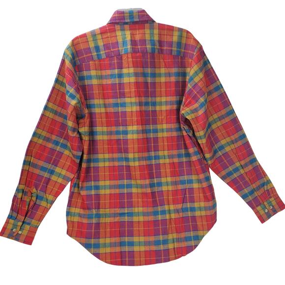 Carl Michaels Plaid Flannel Shirt Size M Grunge Checked Red Button Down Top NWT - Picture 3 of 5